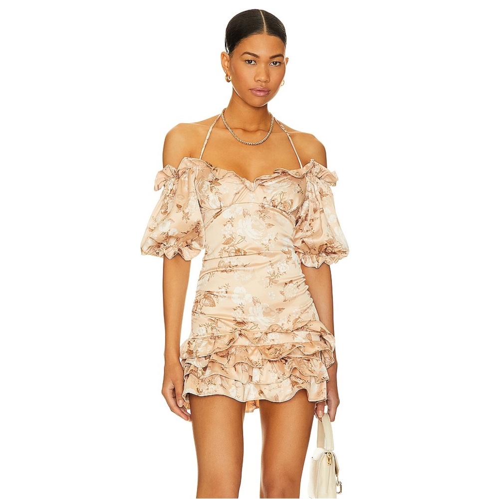 Marbella Mini Dress in Antique Sepia
MAJORELLE XXS